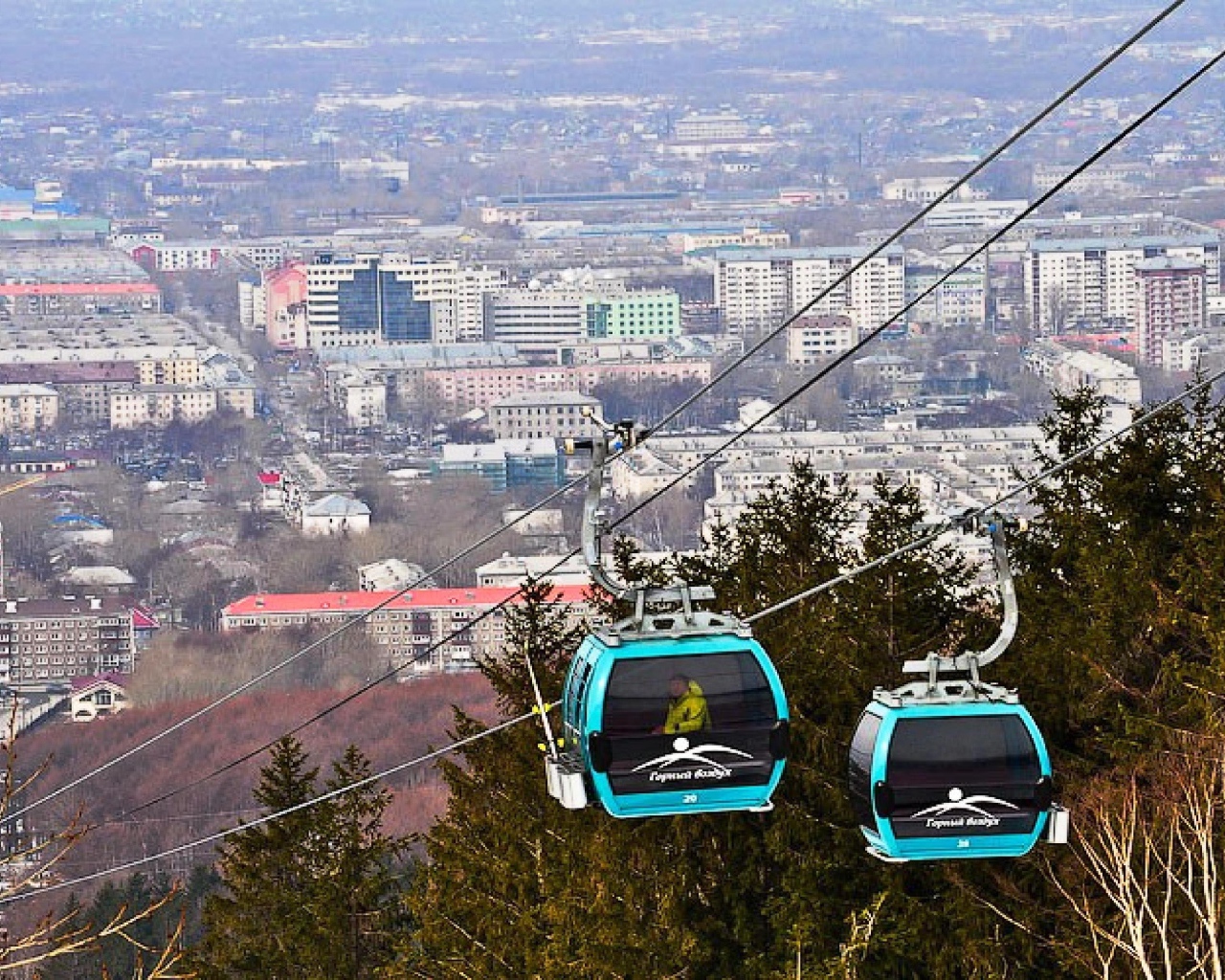 Канатная дорога, Южно - сахалинский горнолыжный курорт Горный воздух, Россия 