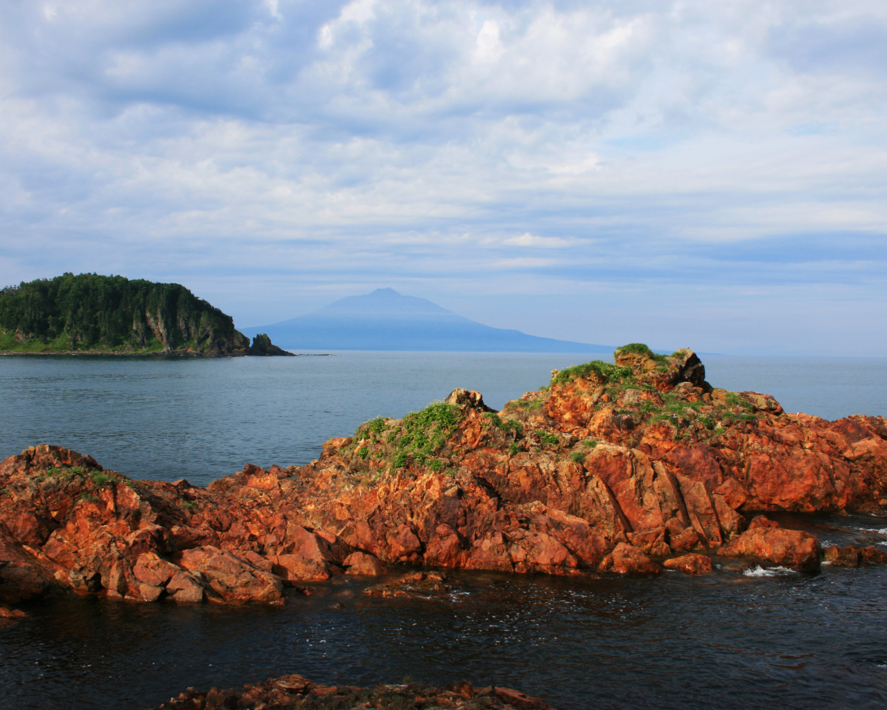 Охотское море природа Сахалина, Россия 