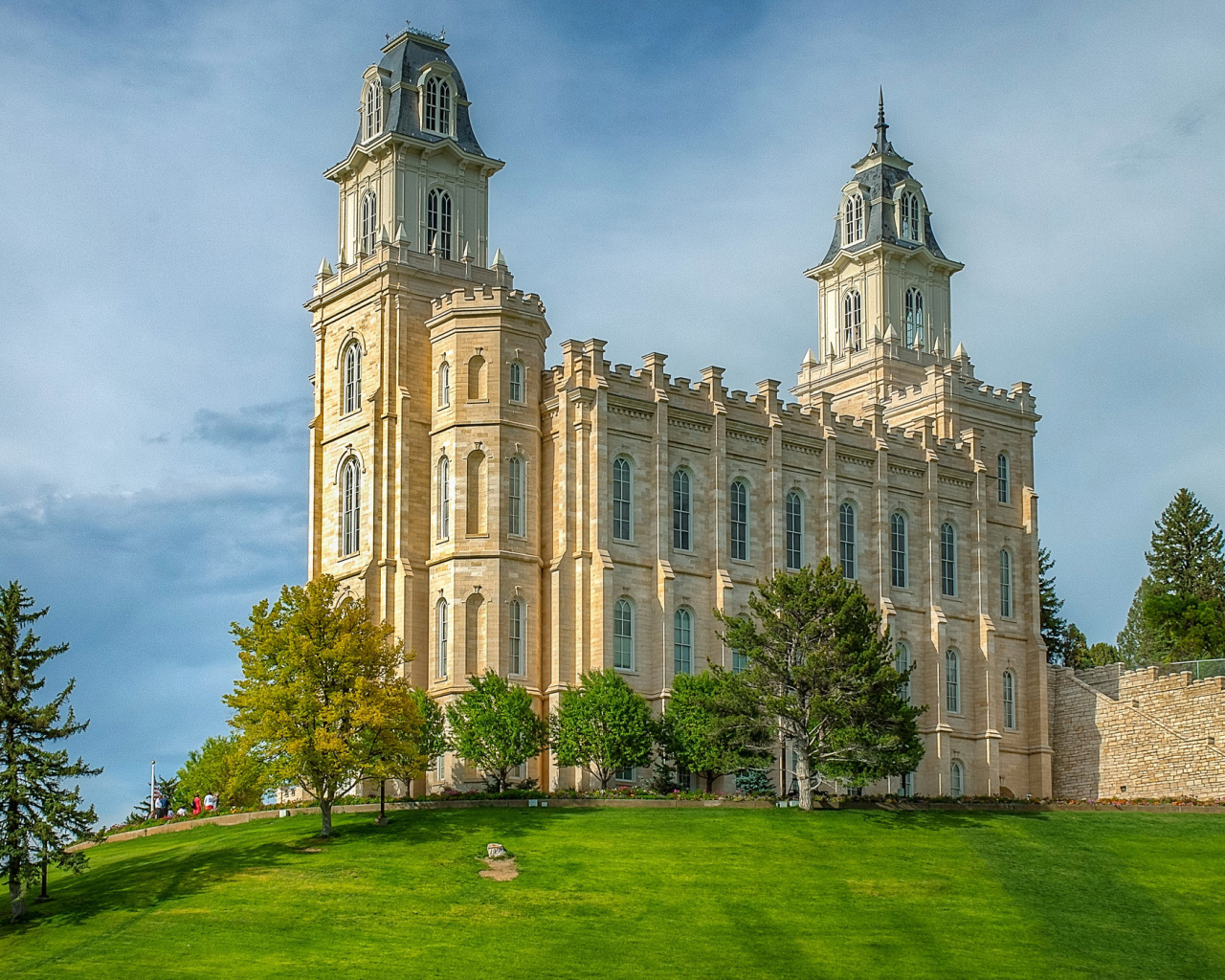 Церковь на холме Manti Utah, США