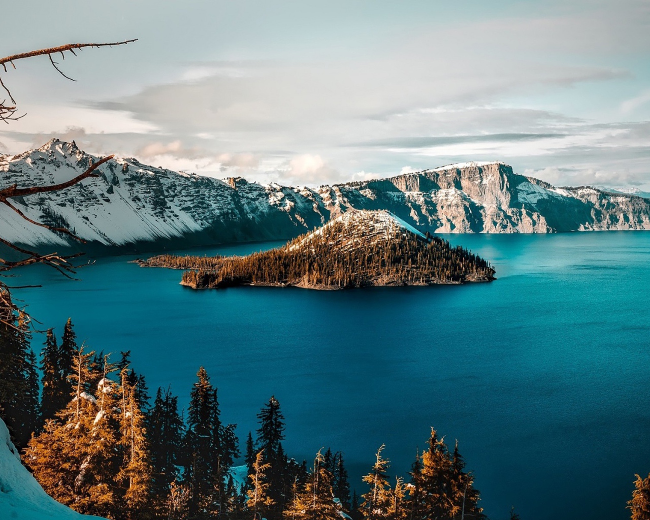 Озеро Крейтер национальный парк в Орегоне, США