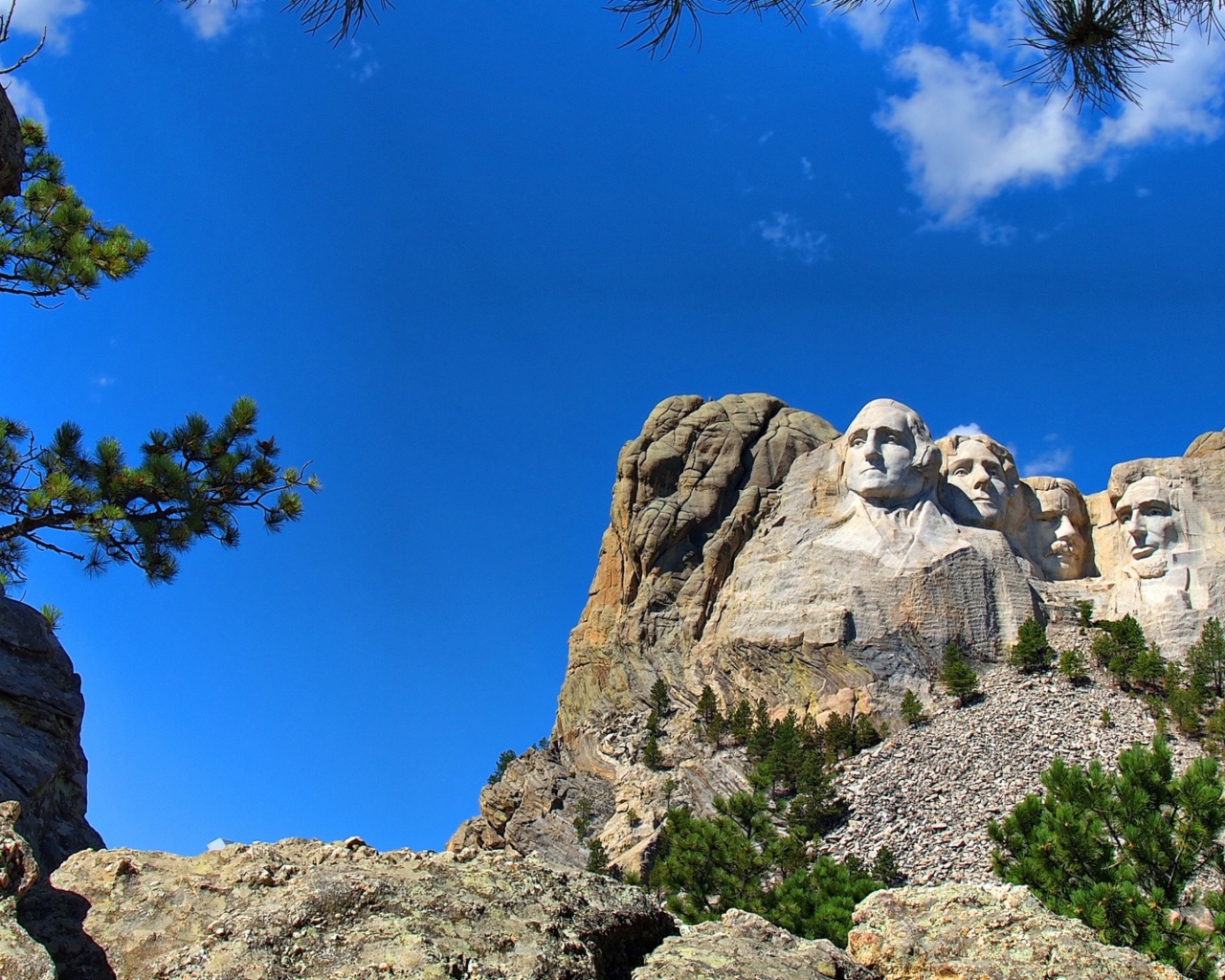 Гора Рашмор с лицами президентов, США 