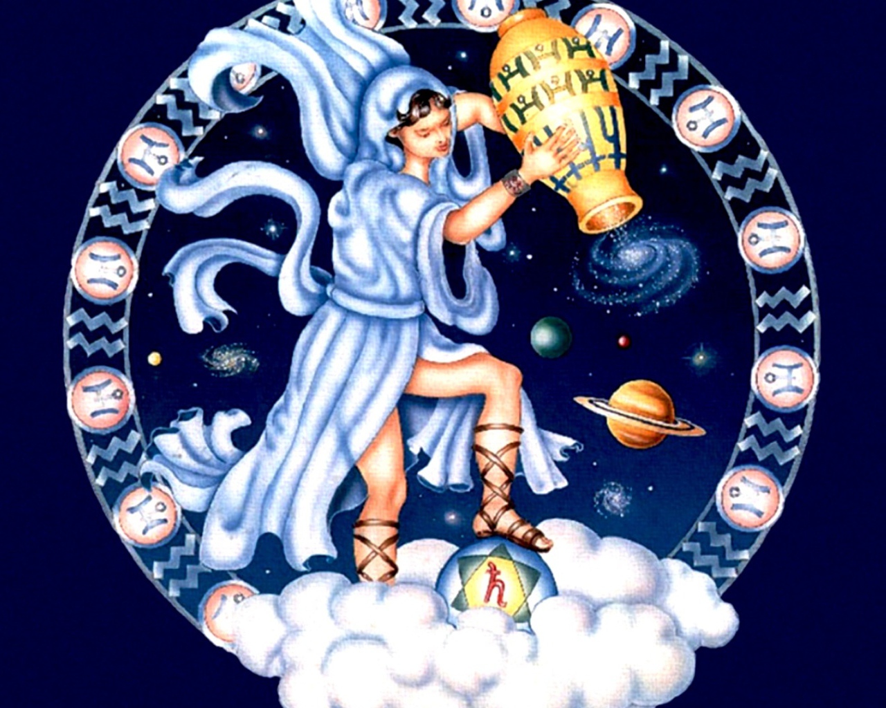 Знак зодиака Водолей рисунок 