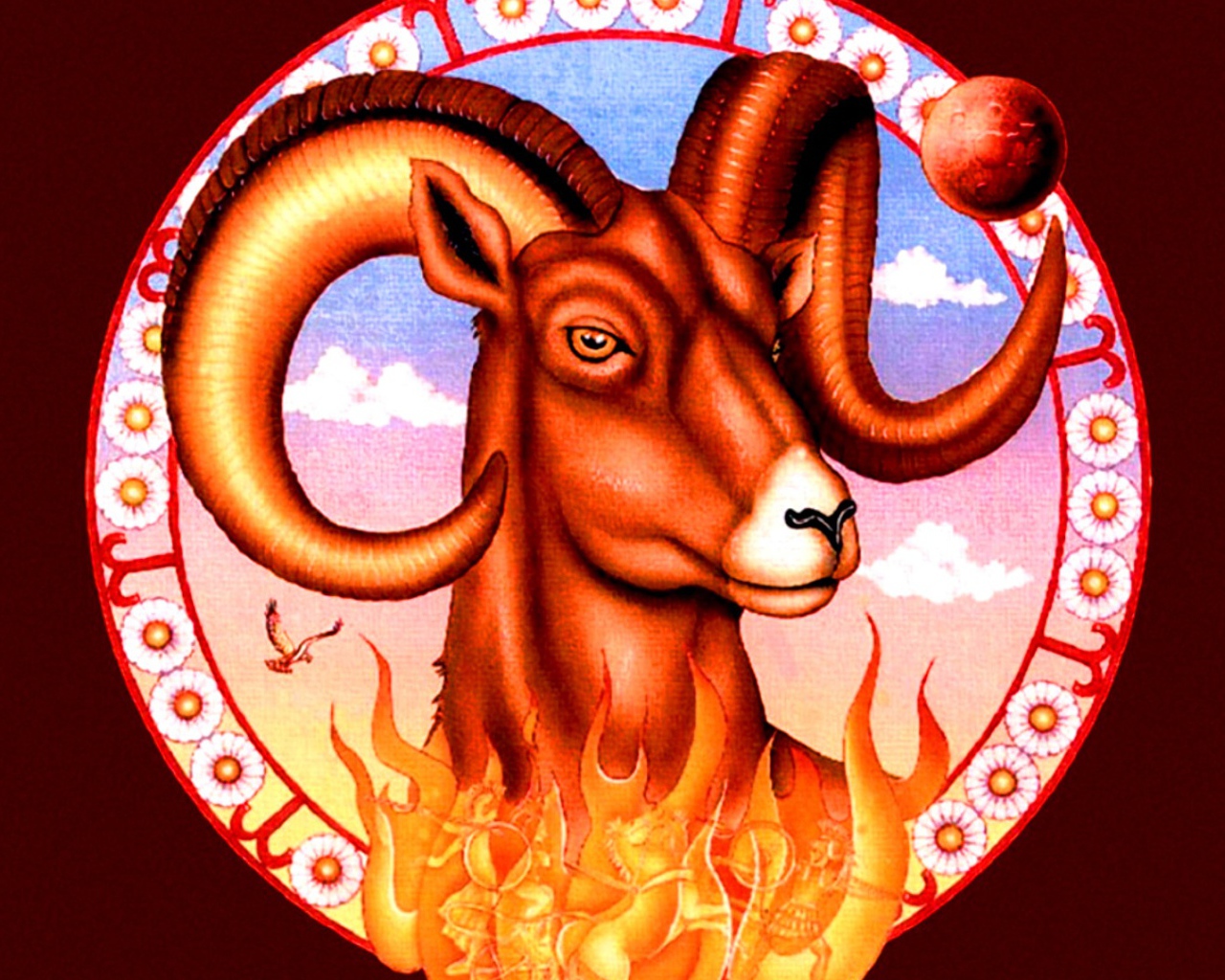 Знак зодиака Овен рисунок 