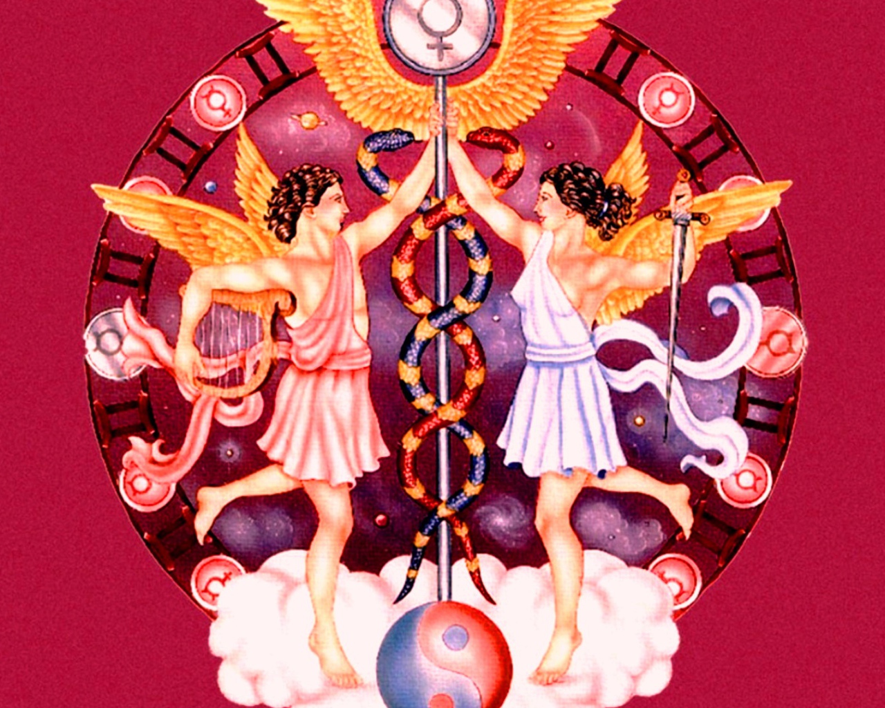 Знак зодиака Близнецы рисунок 