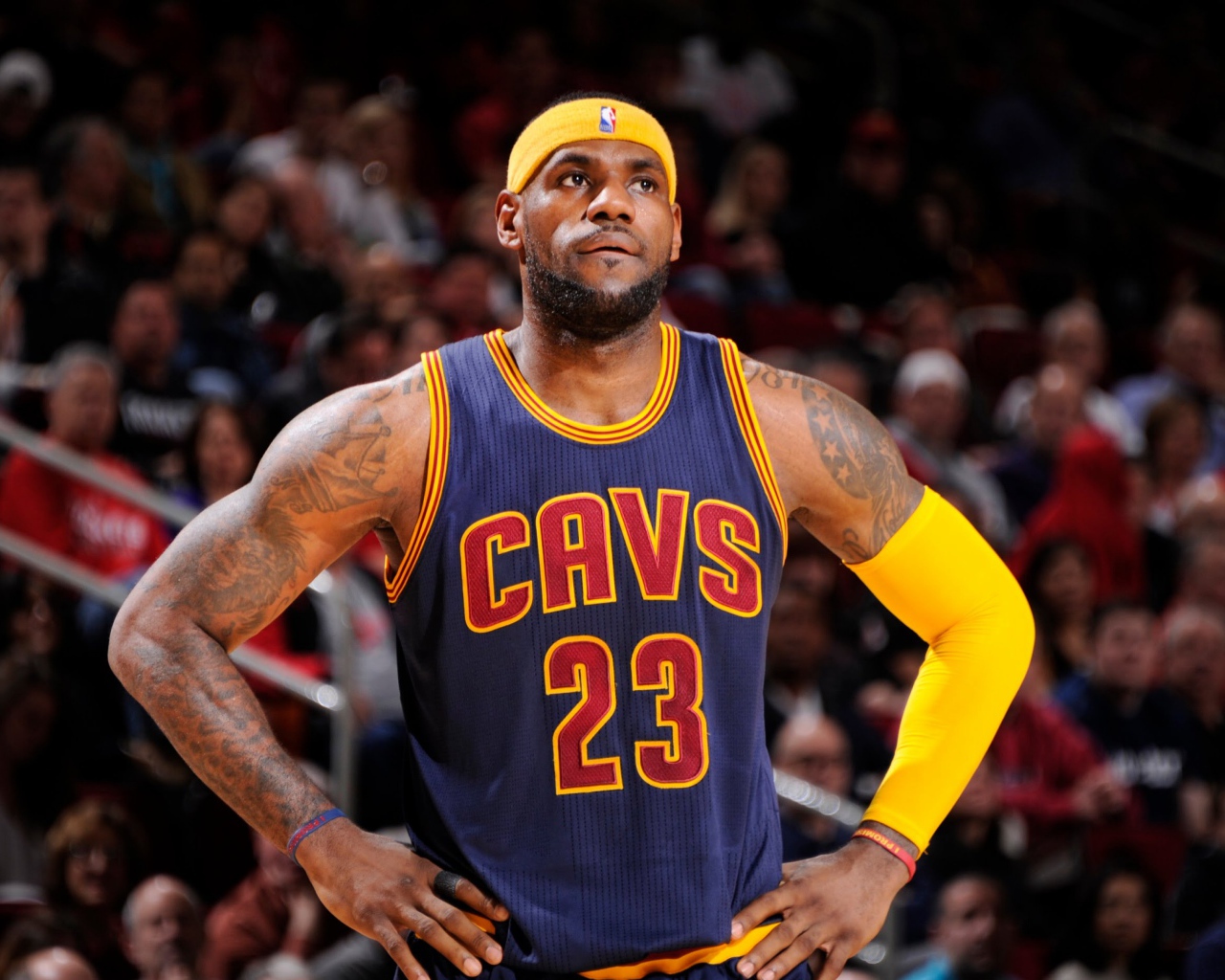 Баскетболист Леброн джеймс на поле 