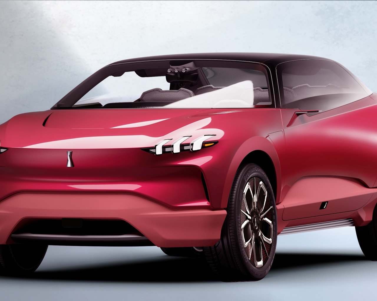 Бордовый электромобиль WEY XEV