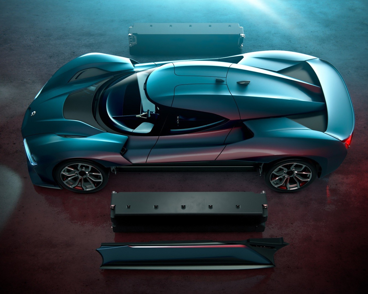 Электрический спортивный автомобиль NextEV NIO EP9 