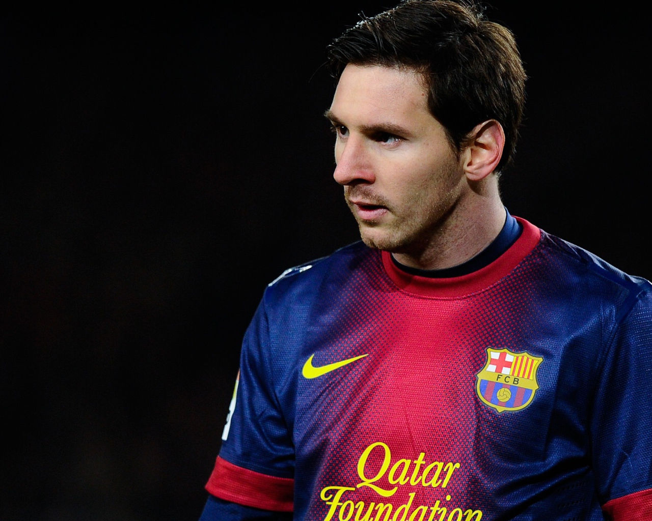 Нападающий Лионель Месси на поле