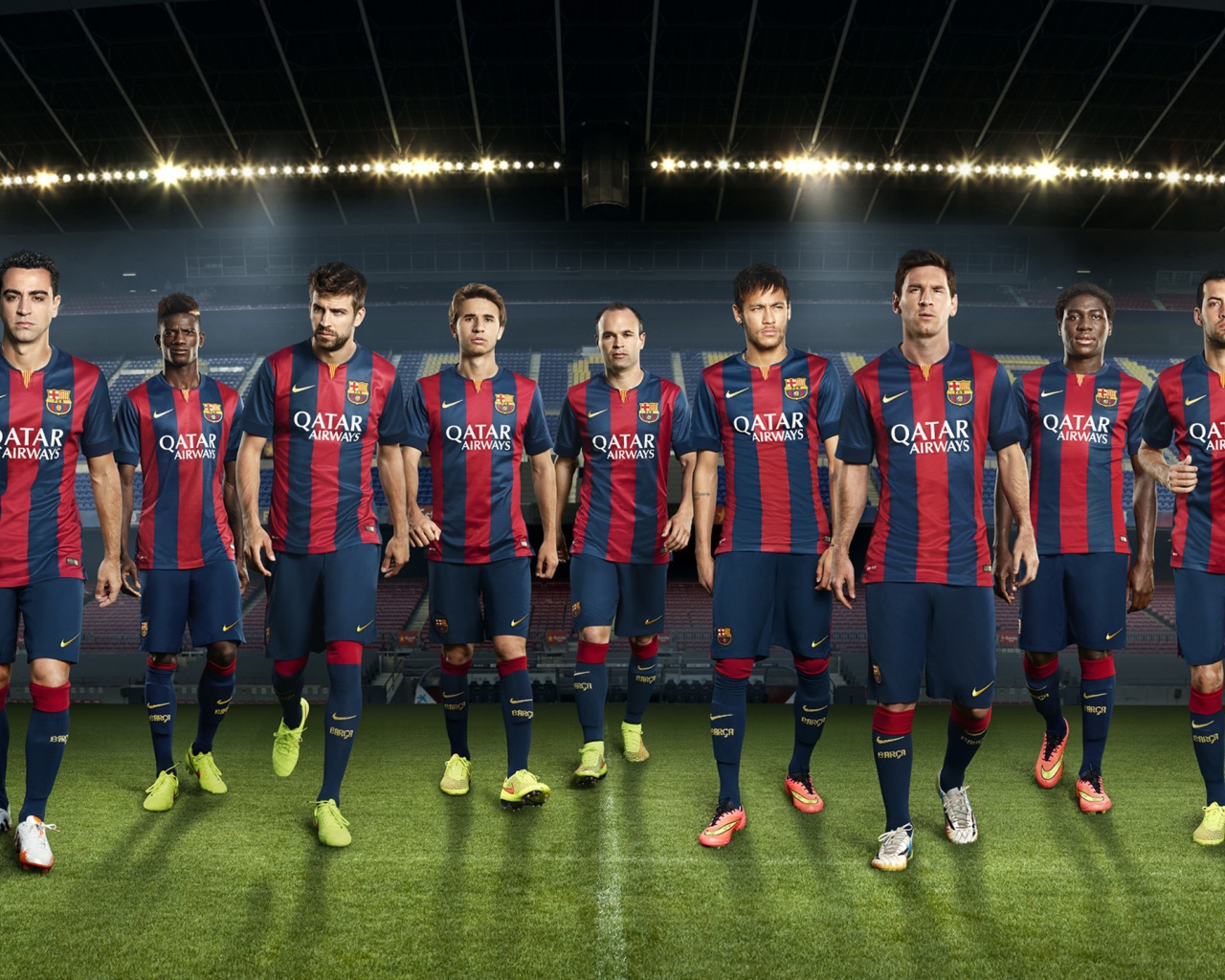 Футбольная команда футбольного клуба Барселона 