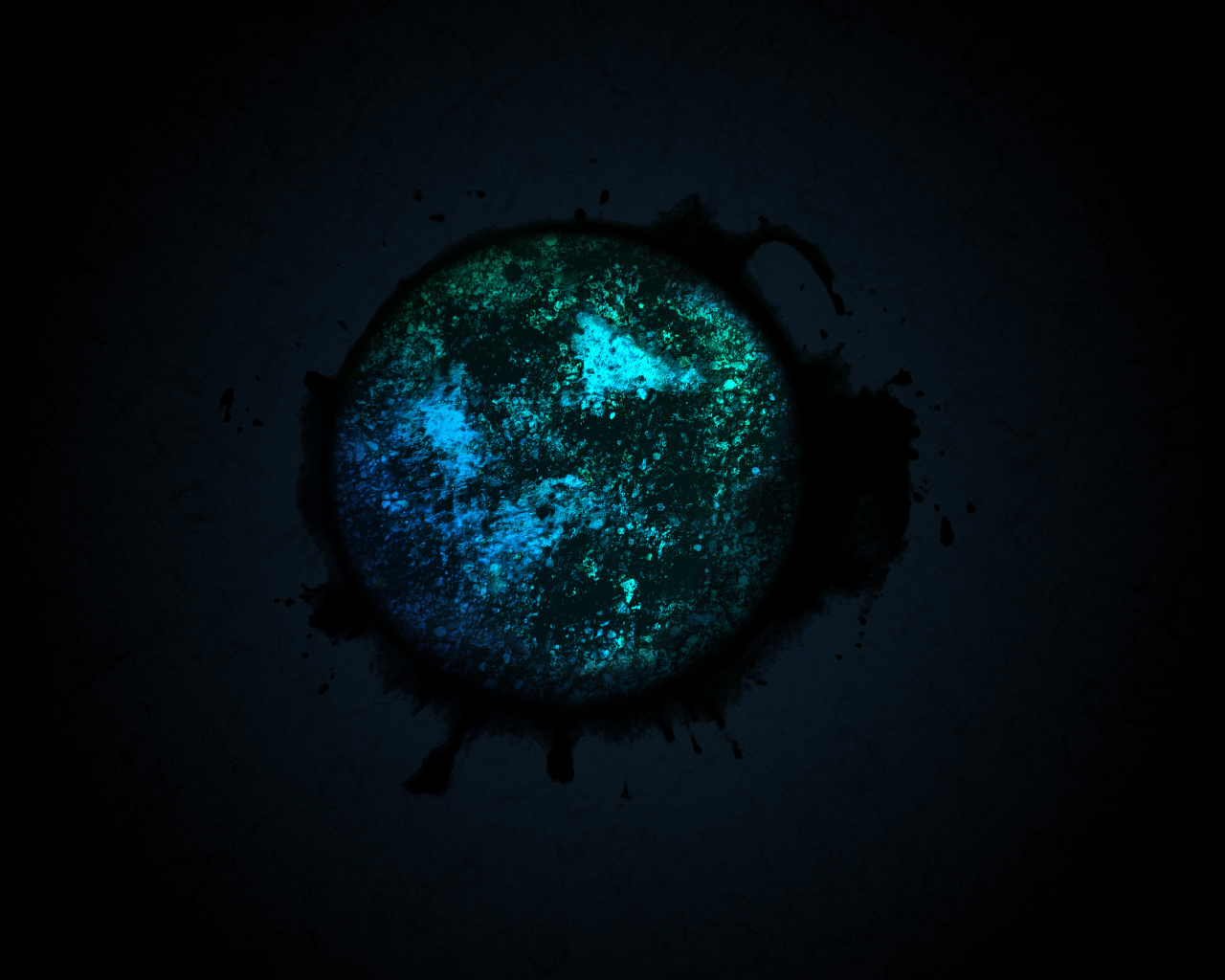 Абстрактный шар на черном фоне