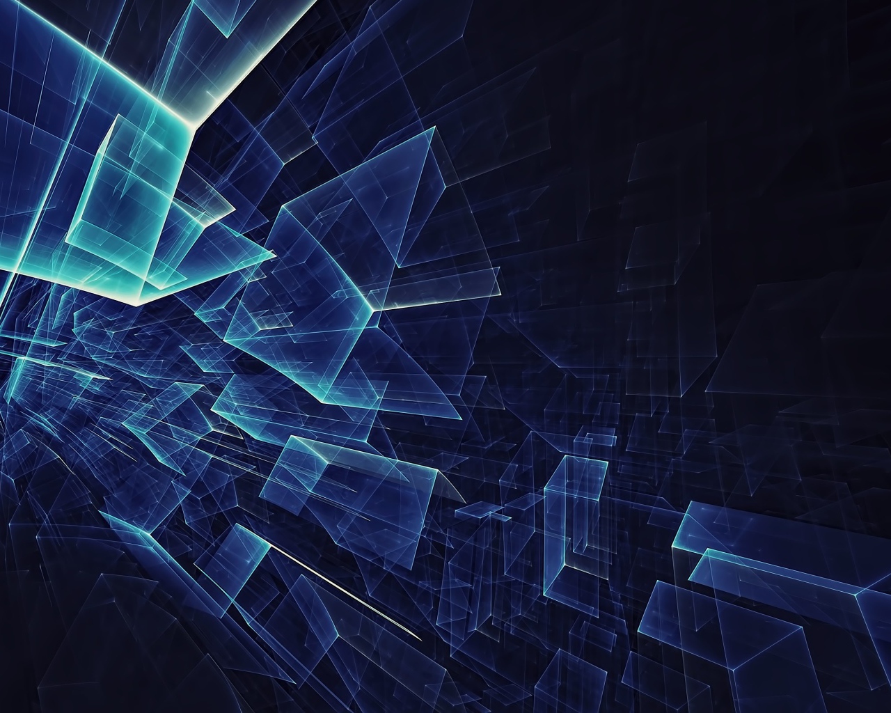 Абстрактные геометрические прозрачные фигуры