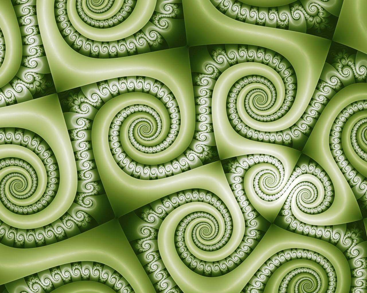 Абстрактный спиральный зеленый рисунок 