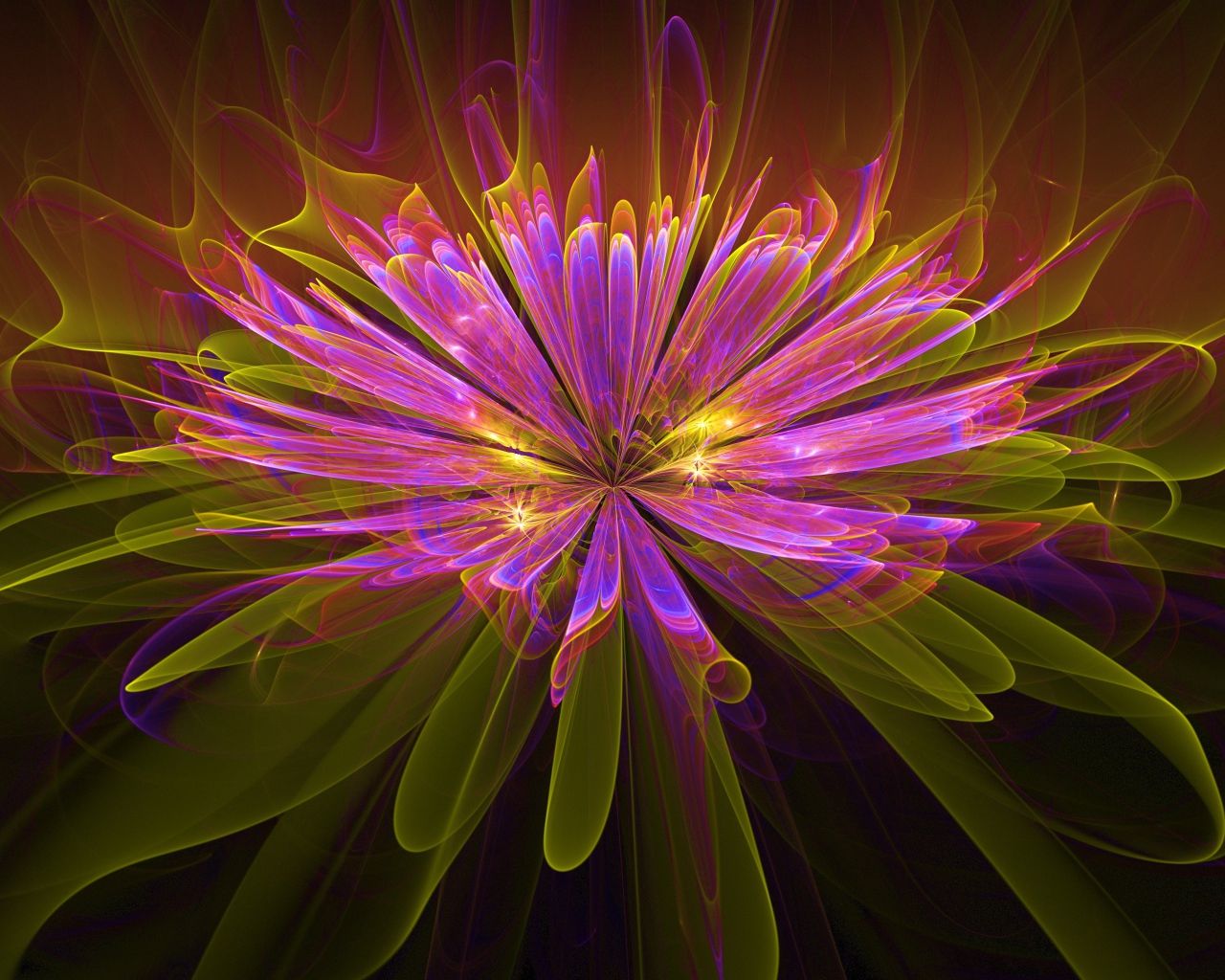 Красивый необычный фрактальный цветок