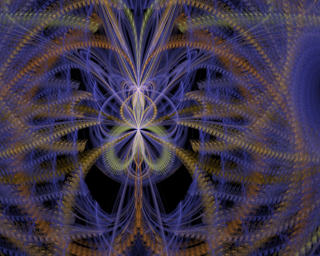 Красивый необычный узорный фрактальный рисунок 