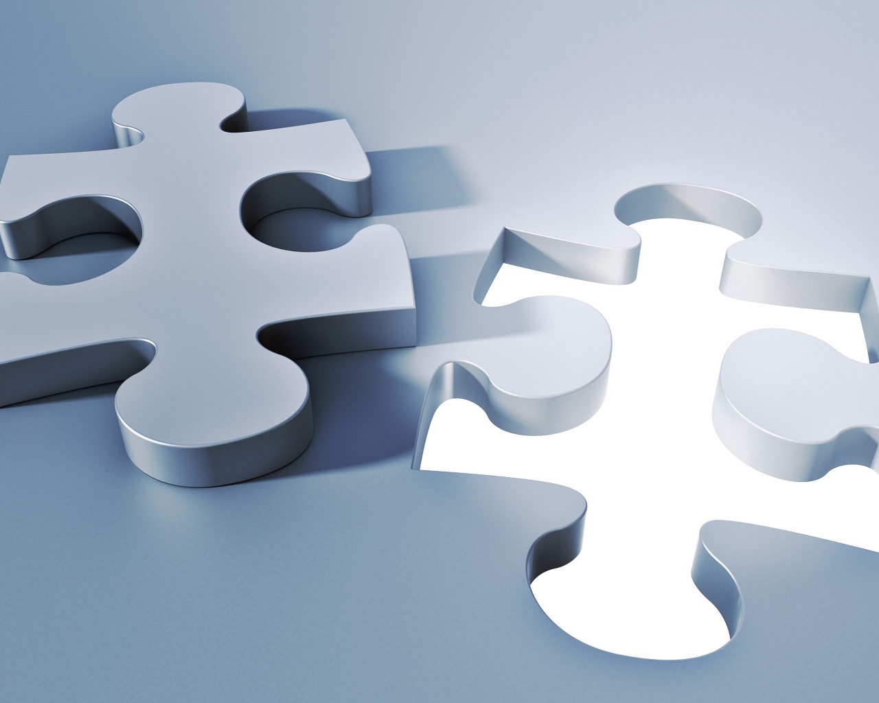 Большая серая фигура пазл 3д графика