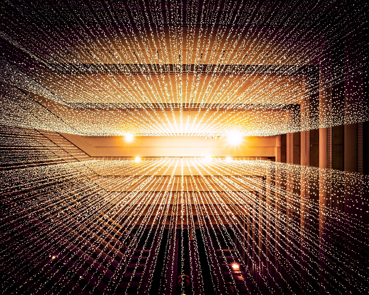 Яркие светящиеся линии, 3д графика