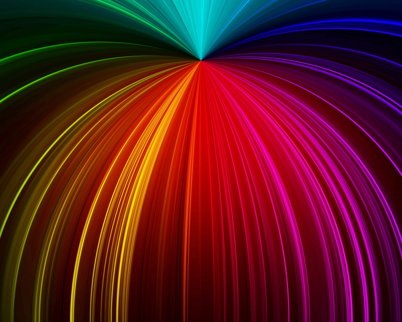 Разноцветный фрактальный зонт 