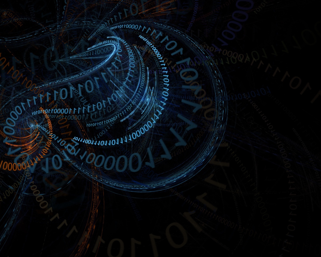 Узоры из цифрового кода на черном фоне абстракция 