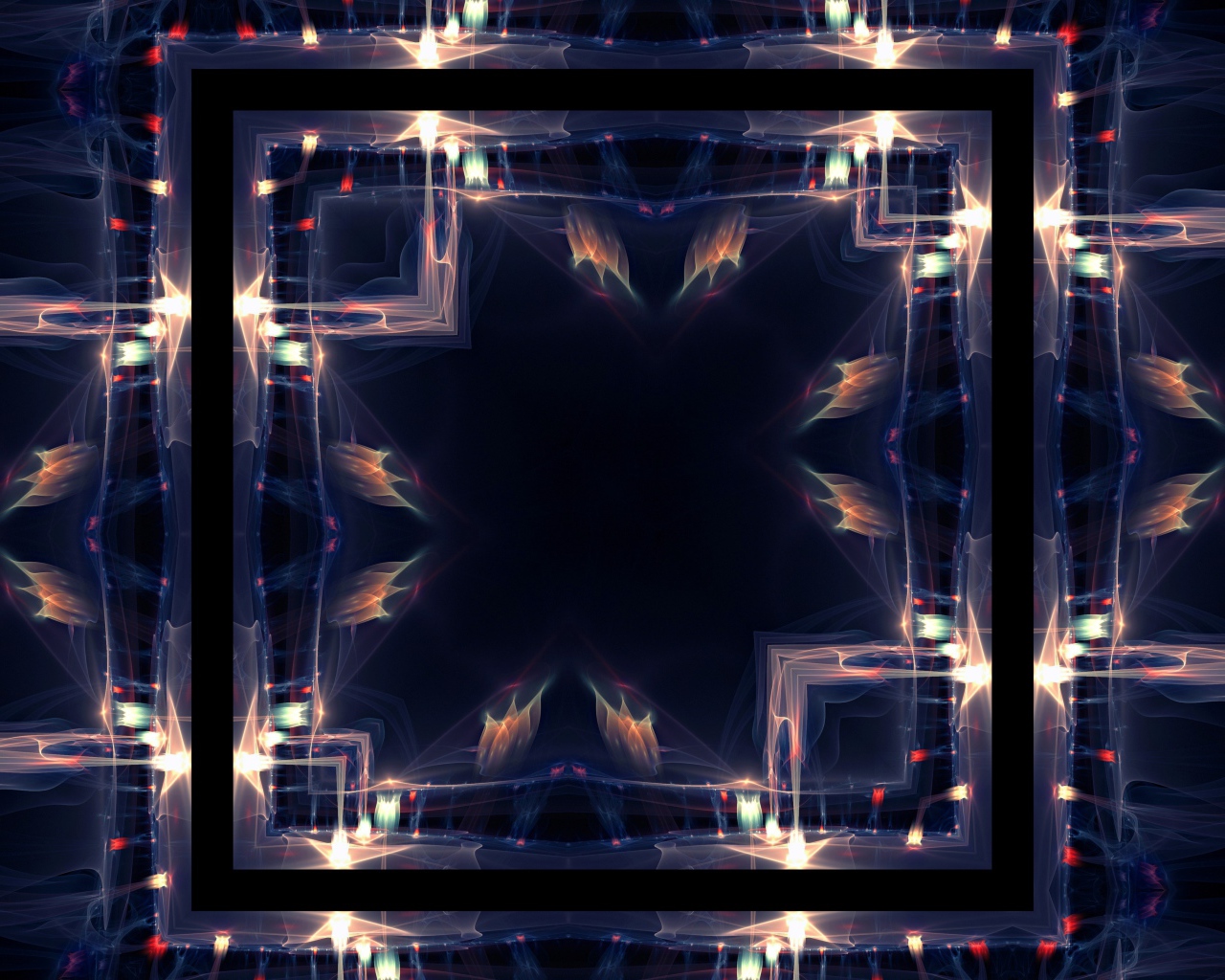 Квадрат с яркими волнами, 3д графика