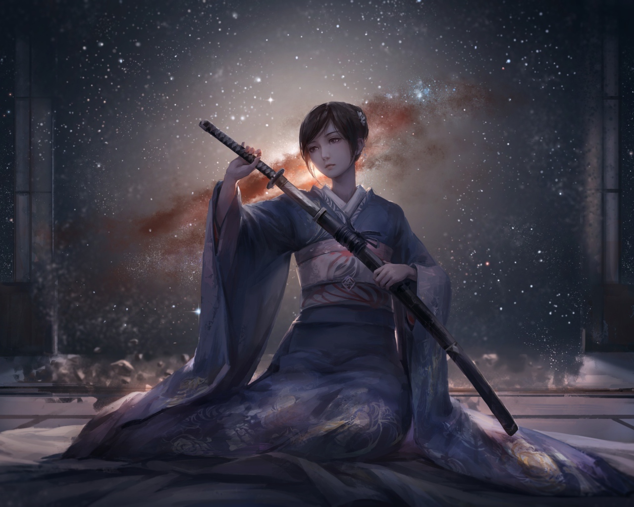 Девушка с самурайским мечом, аниме