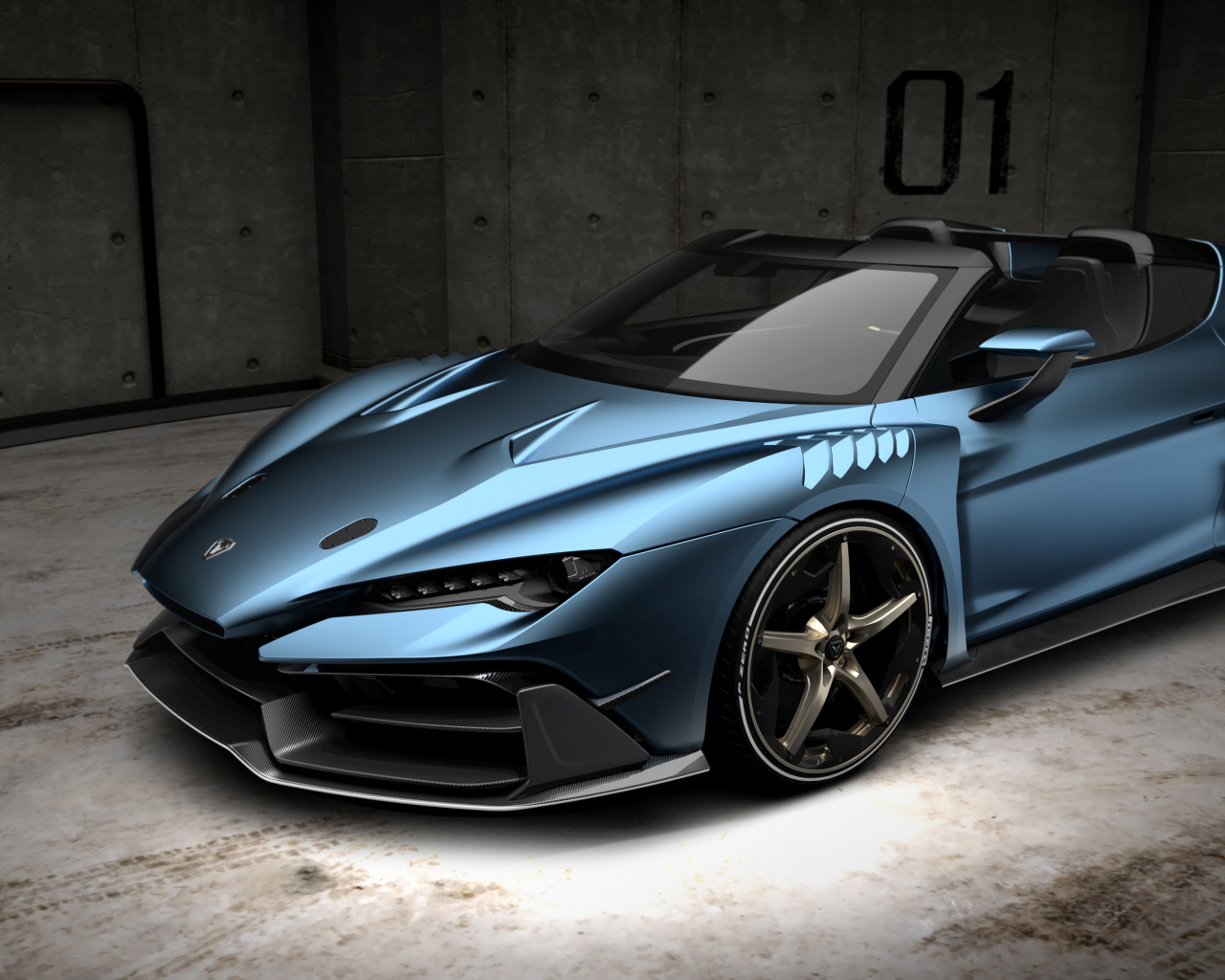 Красивый дорогой автомобиль Italdesign Zerouno 2018