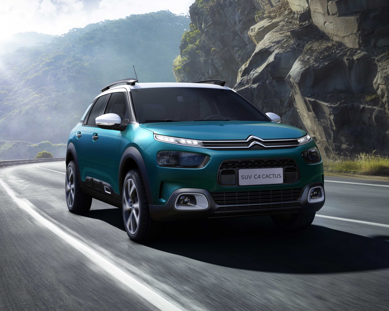 Внедорожник Citroen C4, 2018 на фоне гор