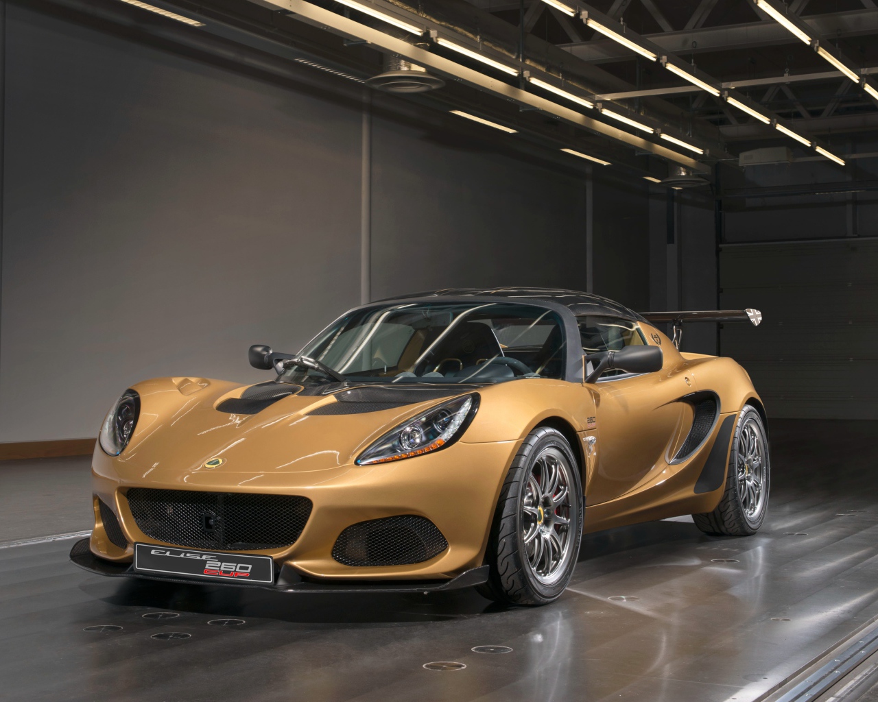 Спортивный автомобиль Lotus Elise в гараже
