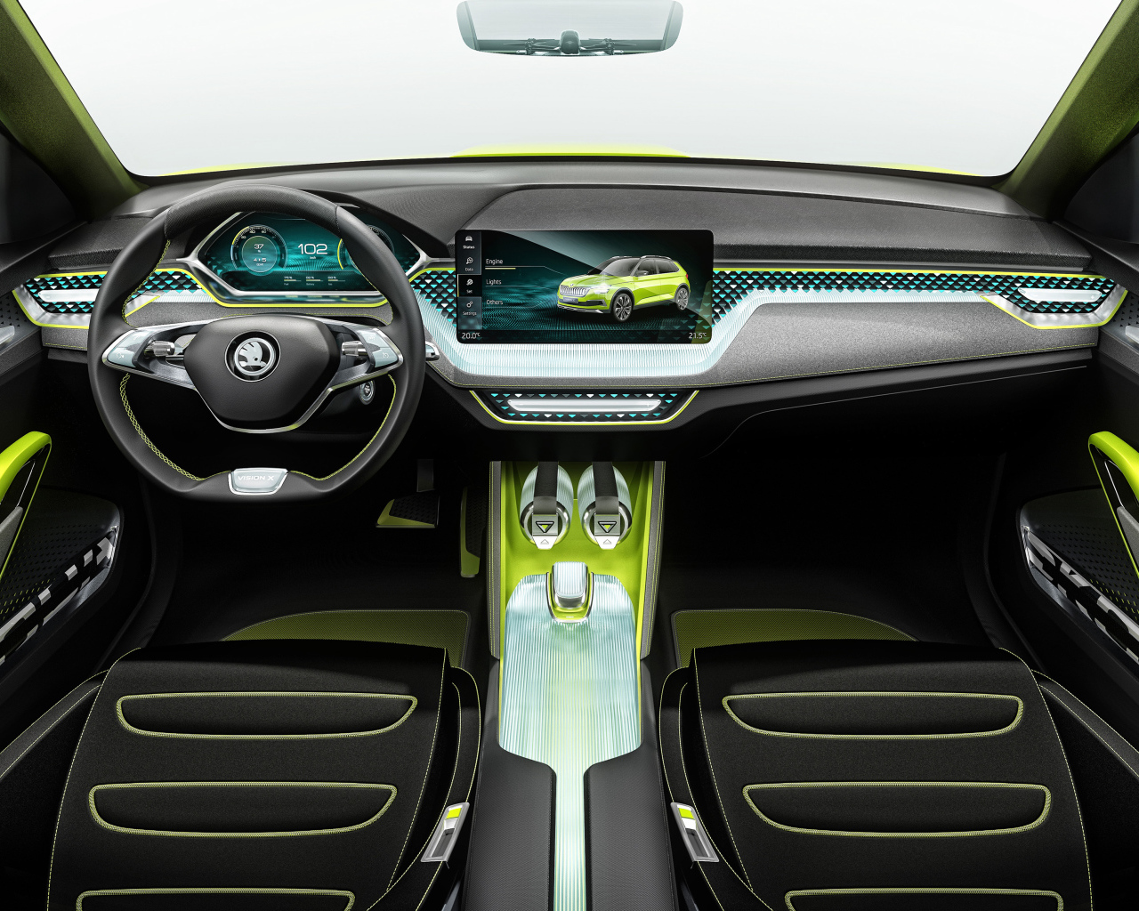 Салон автомобиля Skoda Vision X 2018