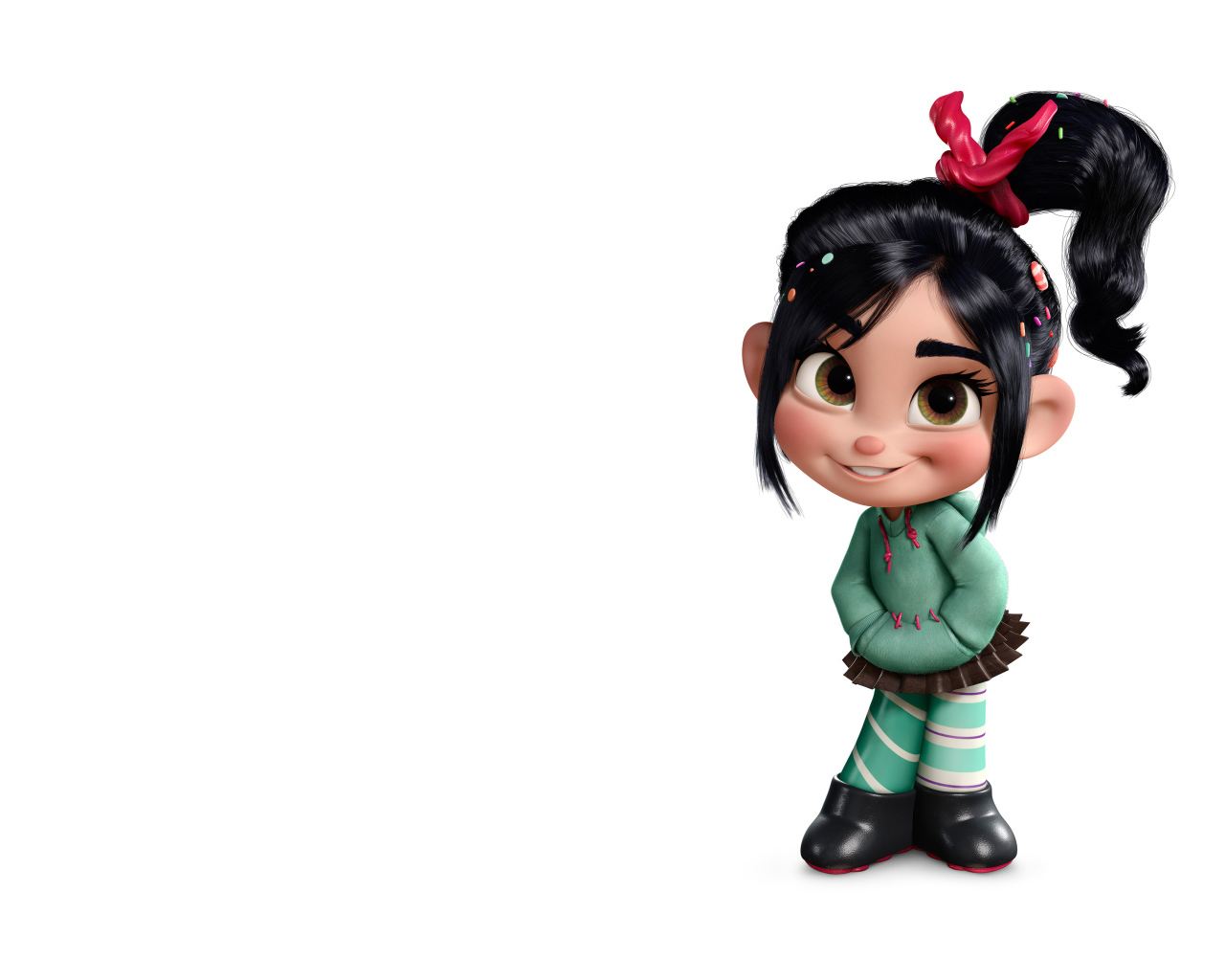 Ванилопа фон Кекс персонаж мультфильма Ральф на белом фоне