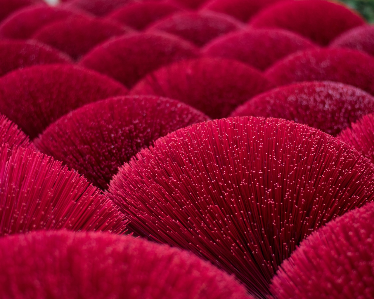 Красные оптоволоконные светильники, декор