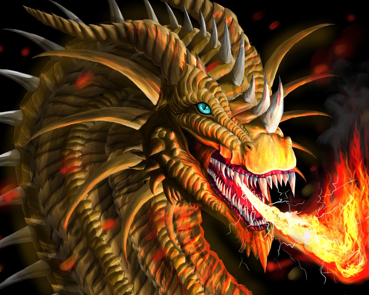 Огнедышащий дракон, фэнтези