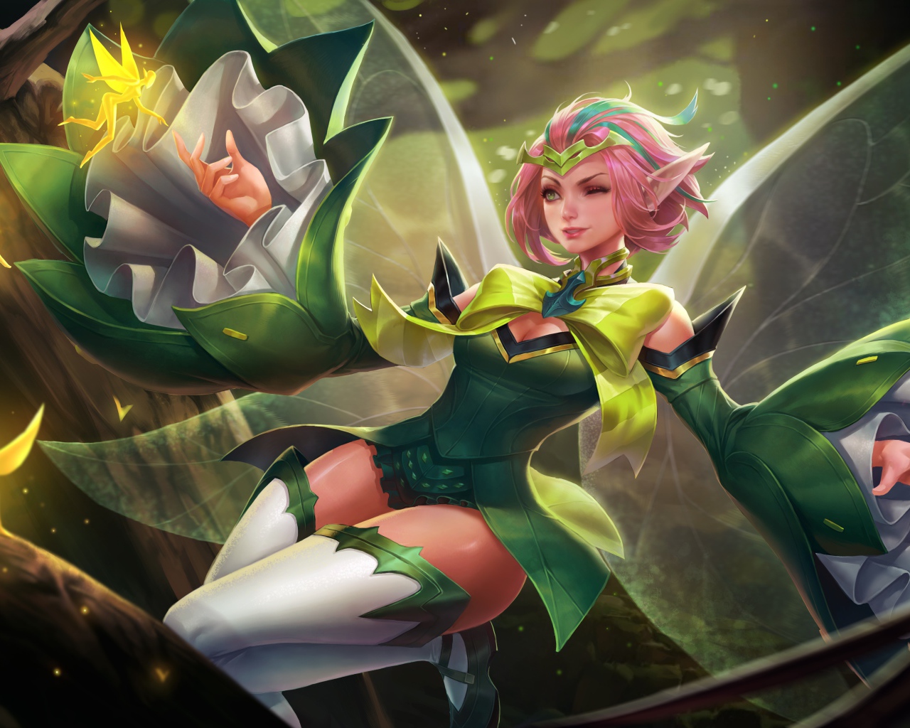 Девушка фея с крыльями, фэнтези