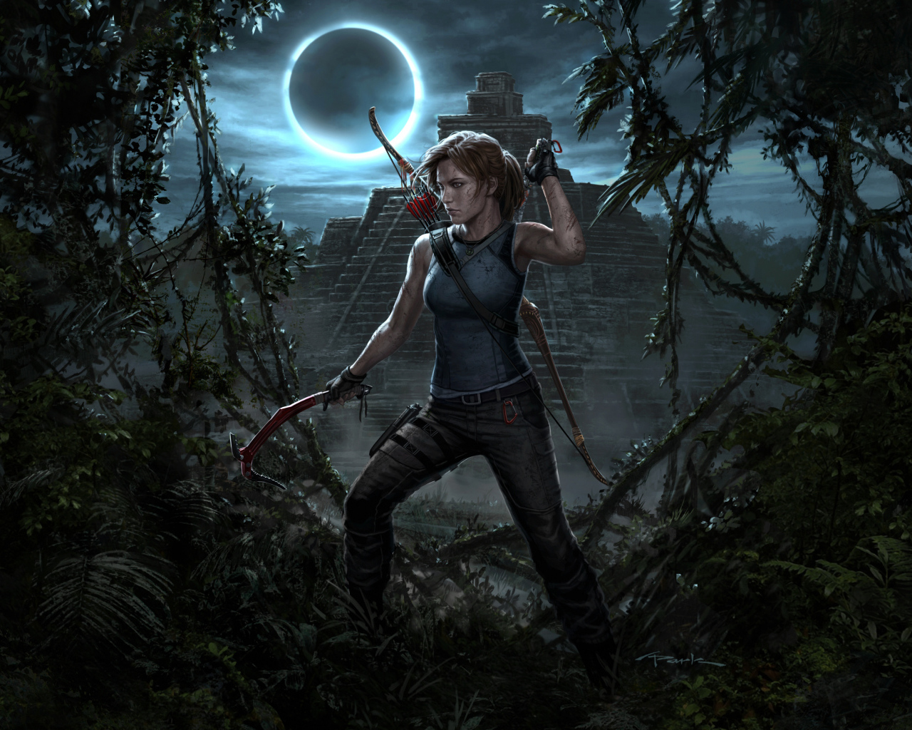 Лара Крофт персонаж компьютерной игры Shadow Of The Tomb Raider, 2018