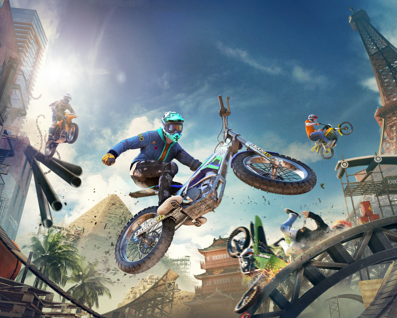Постер новой гоночной игры Trials Rising, 2019