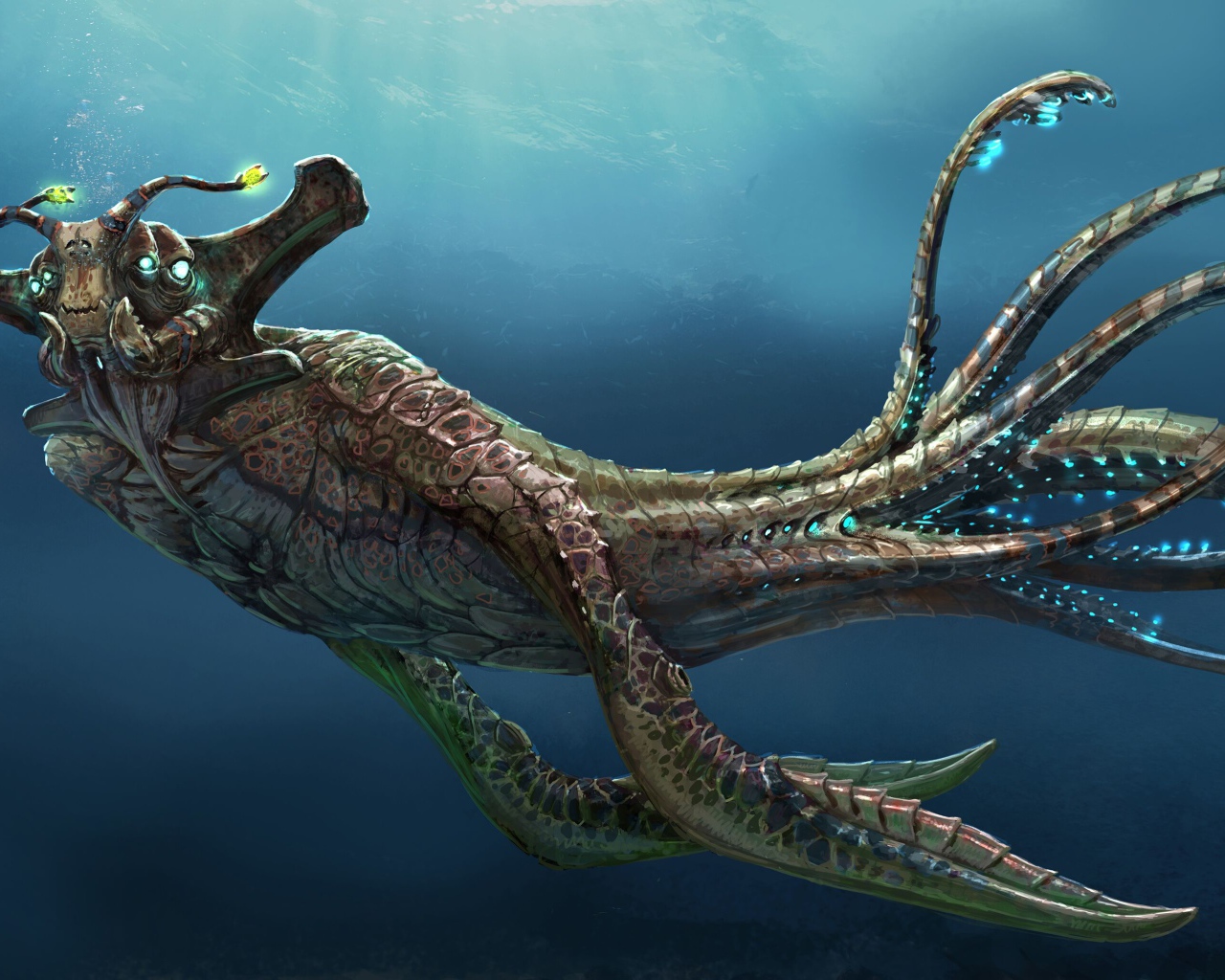 Морское чудовище новой компьютерной игры Subnautica, 2018