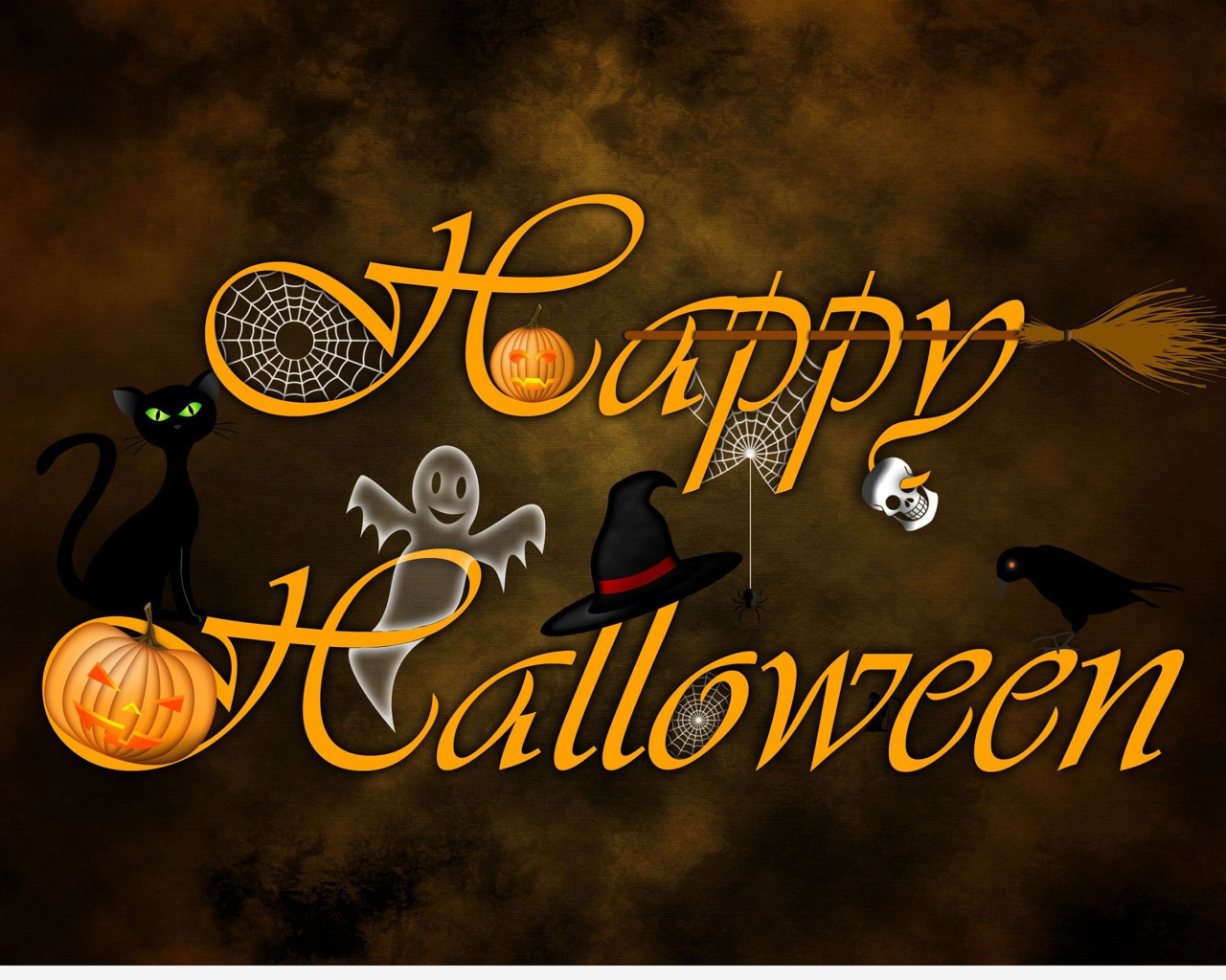 Надпись Счастливого Хэллоуина
