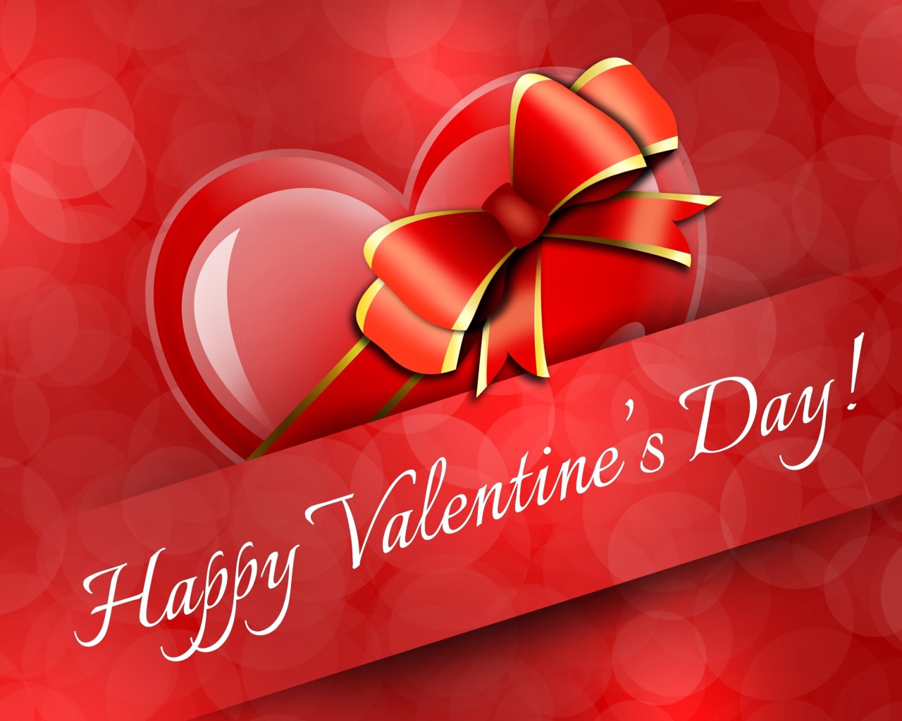 Открытка на красном фоне на День Святого Валентина