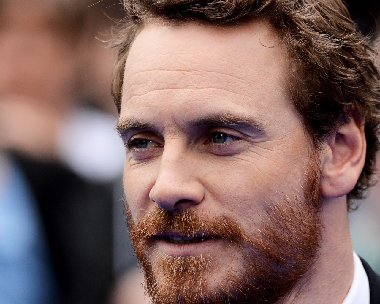 Актер Майкл Фассбендер с бородой