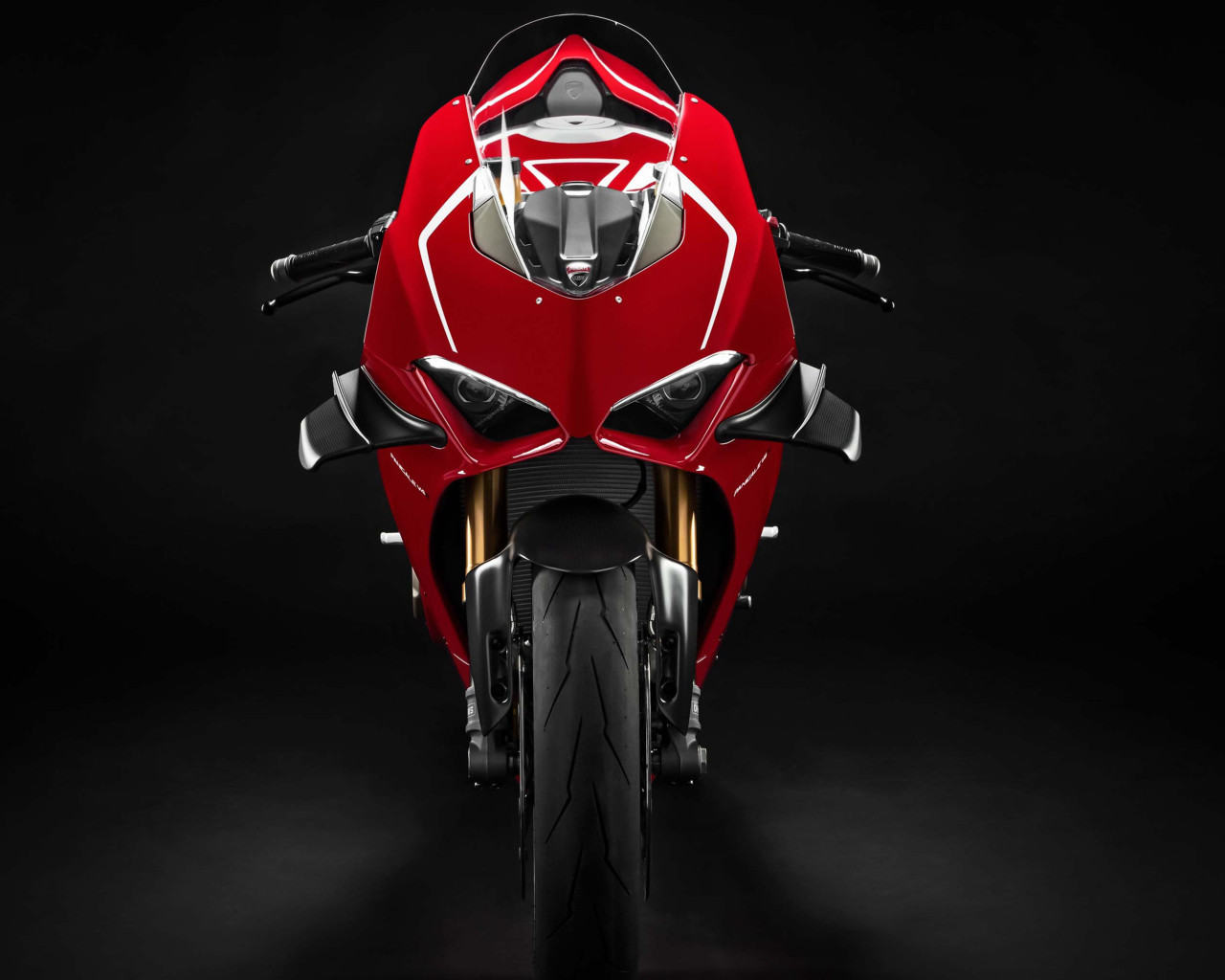 Мотоцикл Ducati Panigale V4 R 4K 2019 года вид спереди