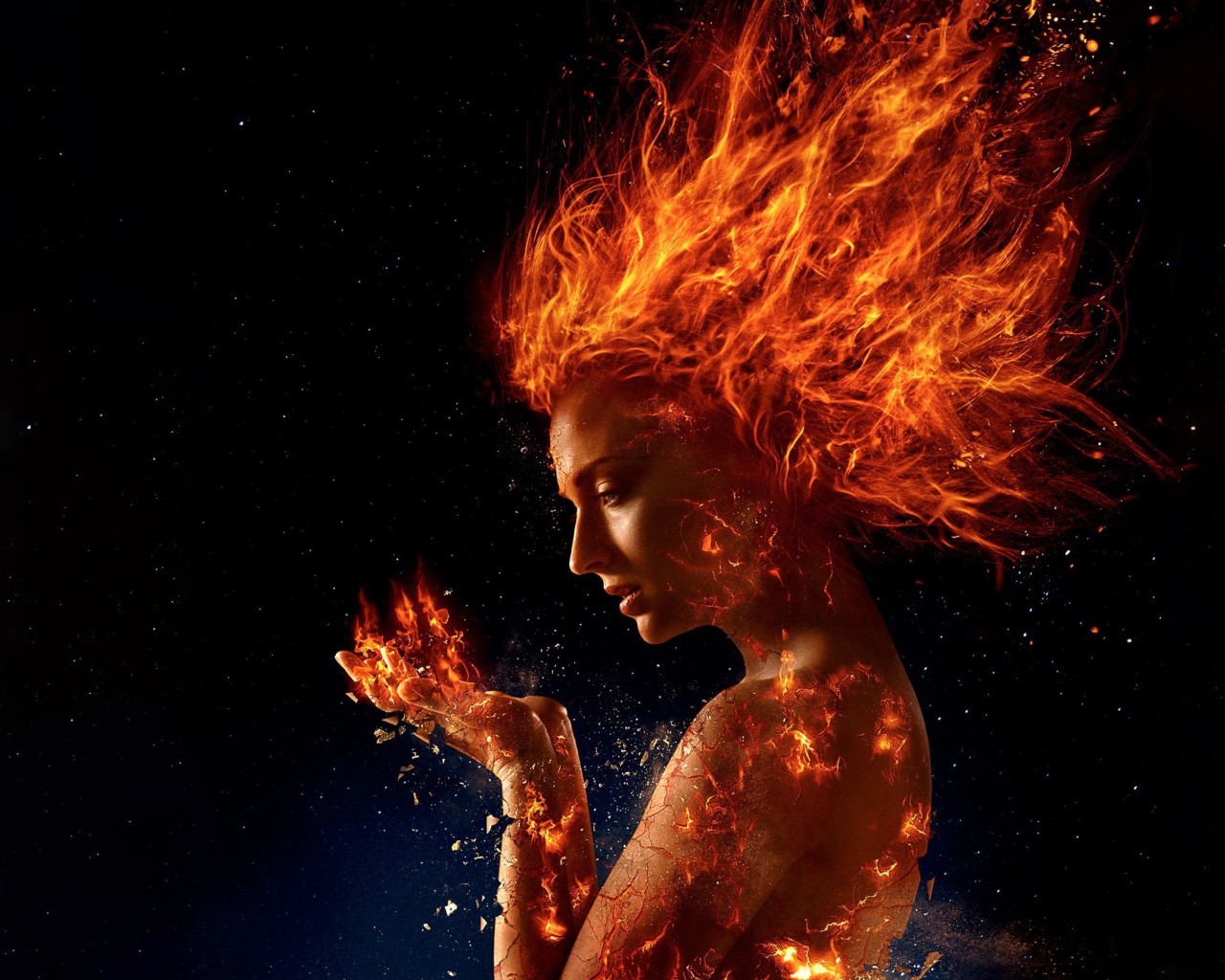 Актриса Софи Тернер в фантастическом фильме Люди Икс. Тёмный Феникс, 2018