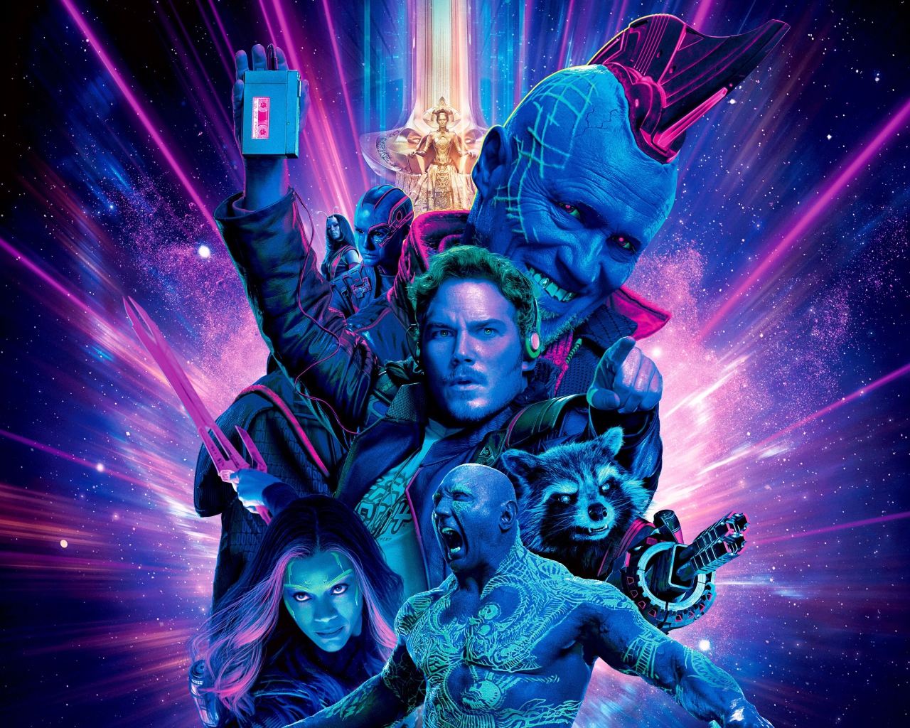 Fantastic heroes of the movie Guardians of the Galaxy 2