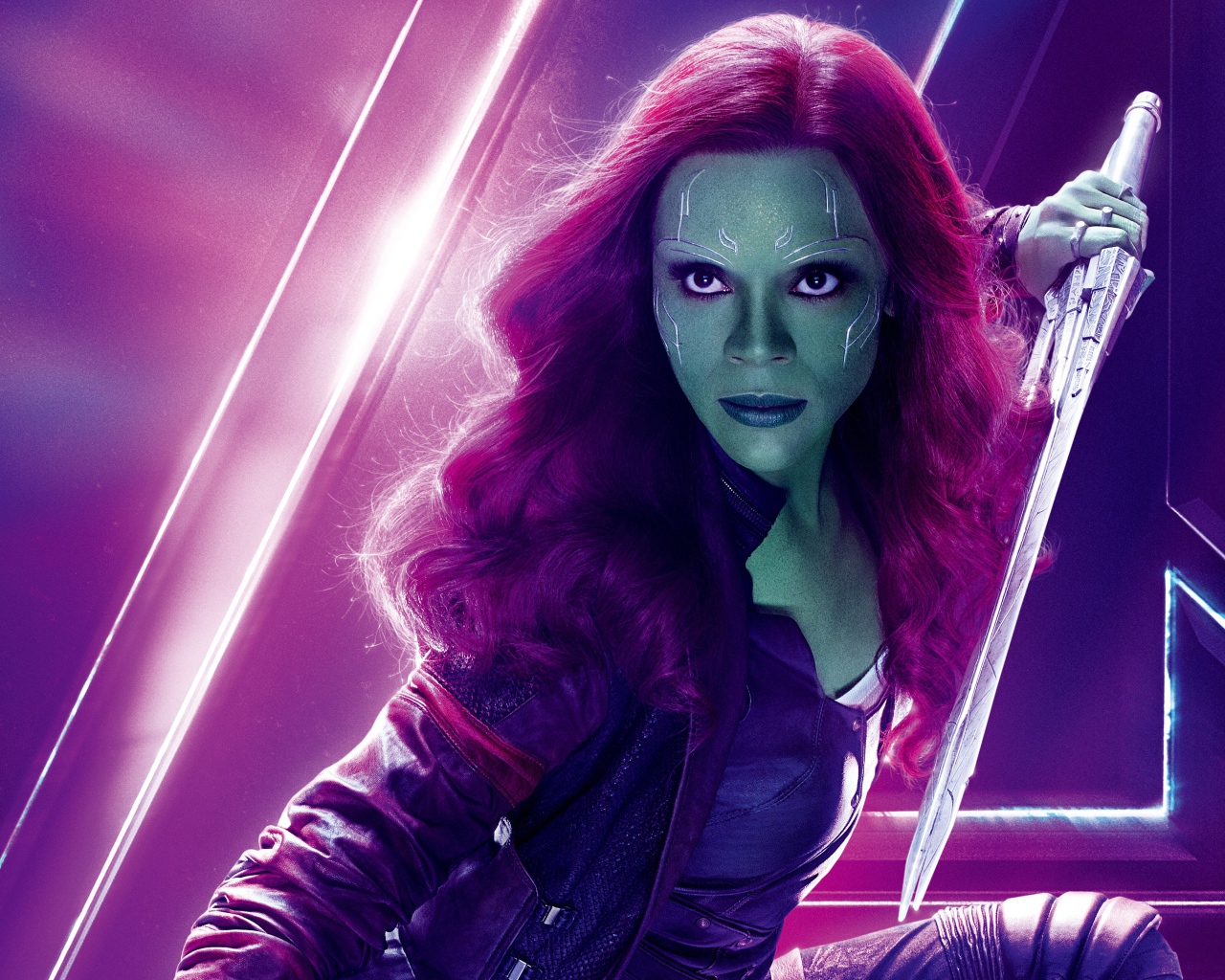 Гамора, персонаж супергеройского фильма Мстители. Война бесконечности, 2018