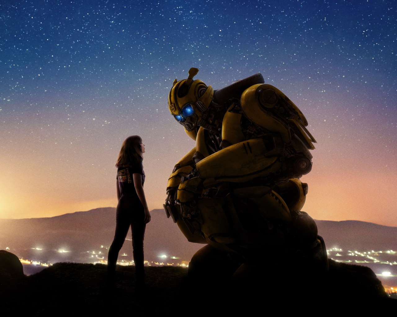 Постер нового фантастического фильма Бамблби (Трансформеры 6), 2018