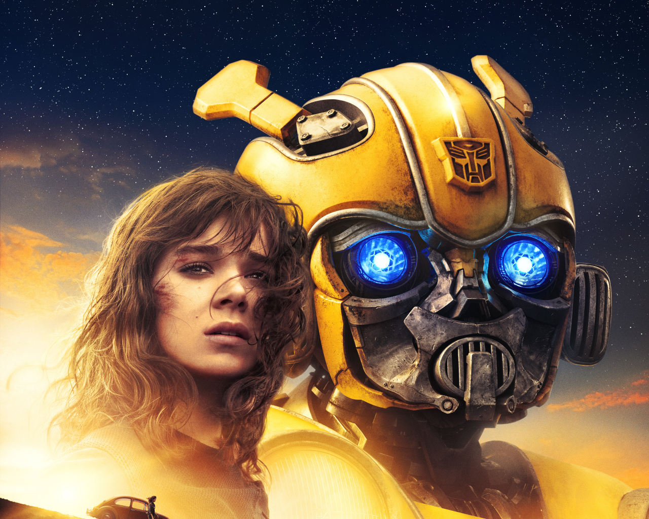 Постер фантастического фильма Бамблби, 2018