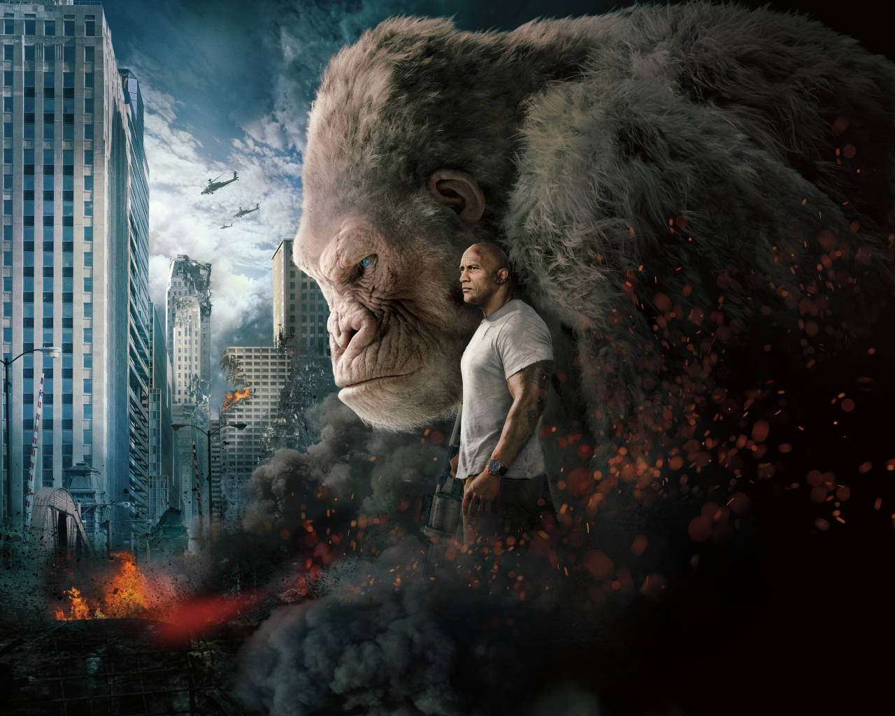 Персонажи фильма Рэмпейдж, 2018