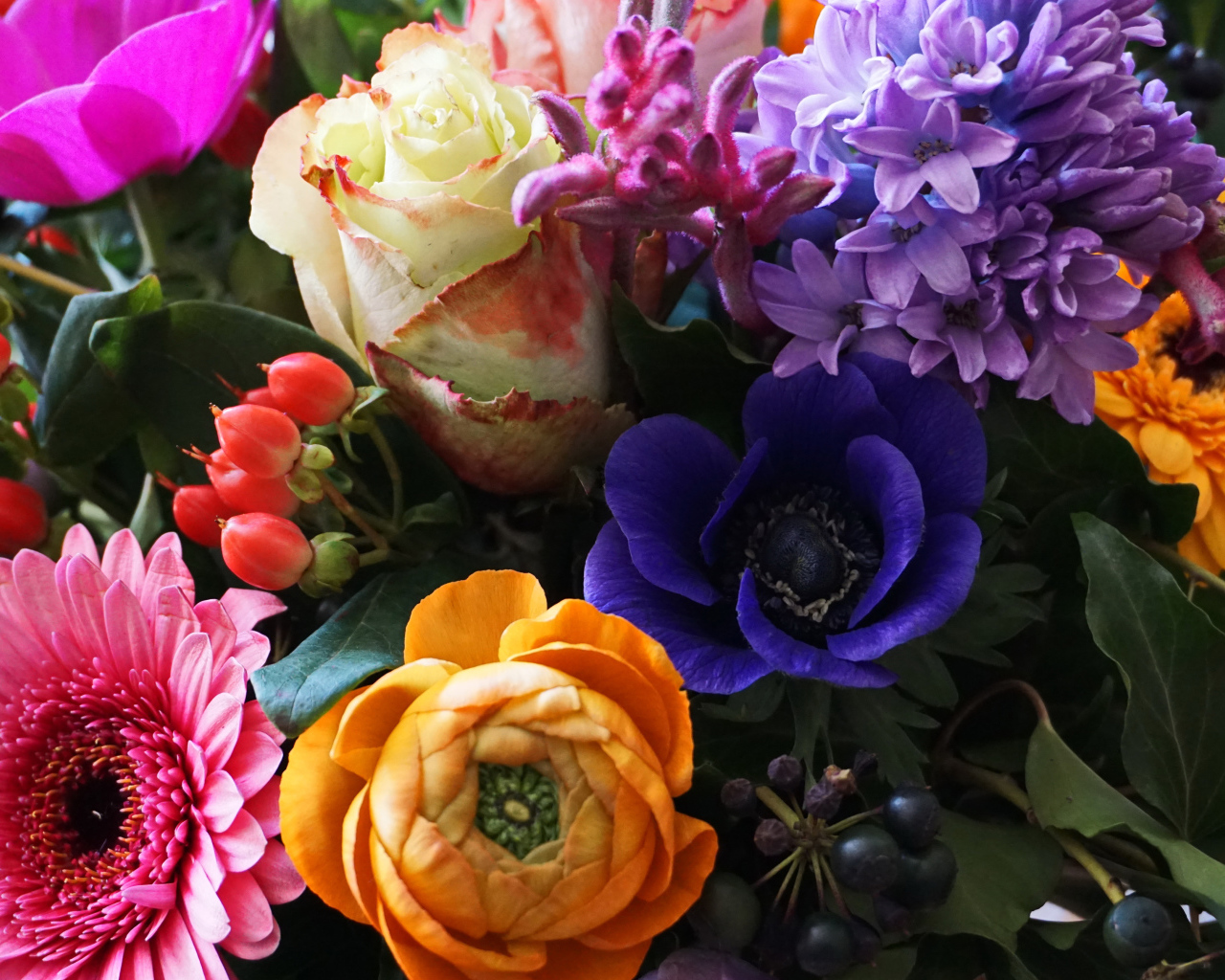 Красивый букет крупным планом