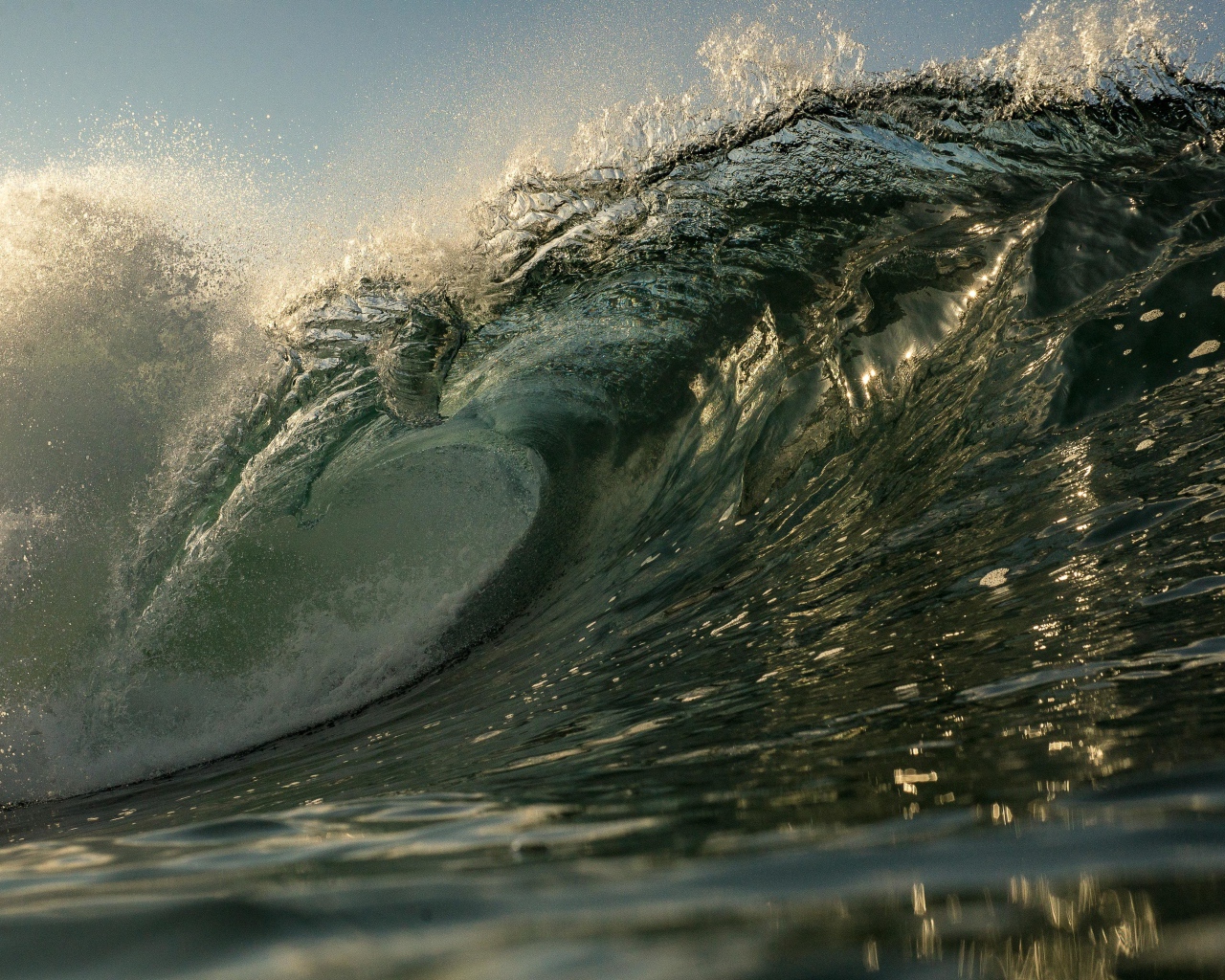 Высокая волна в море летом
