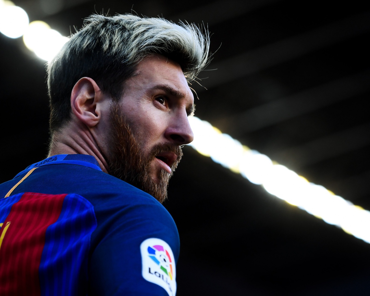 Известный футболист Лионель Месси с бородой