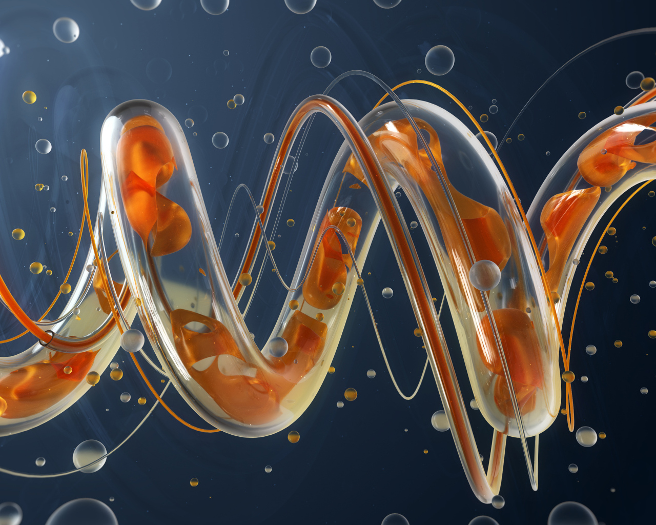 Абстрактная спираль на синем фоне 