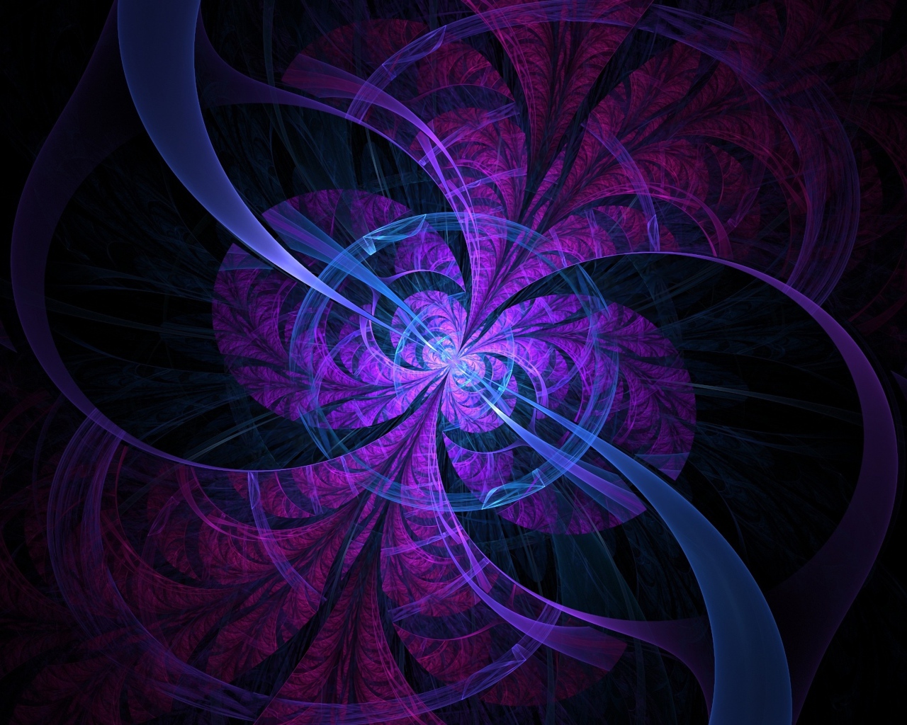 Яркий неоновый абстрактный цветок 